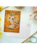 Mr. & Mrs. Panda Postkarte Waschbär Kürbis Design mit Spruch in Weiß