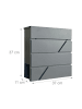 relaxdays Briefkasten in Anthrazit - (B)37 x (H)37 x (T)11 cm