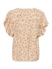 CULTURE Kurzarm-Bluse CUpuglia Relaxed fit in Offwhite/Rosa Flower