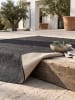 KADIMA DESIGN Outdoor-Teppich VIGOLENO Uni Flachgewebe Wohnzimmer Balkon in Anthrazit