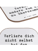 Mr. & Mrs. Panda Glas-Untersetzer Spruch Selbstzweifel vermeiden... in Weiß