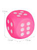 relaxdays 6 x Schaumstoffwürfel in Pink - (B)7,5 x (H)7,5 x (T)7,5 cm