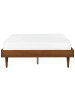 Beliani Doppelbett TOUCY in Braun - (W) 145 x (H) 38 x (L) 204 cm