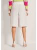 MADELEINE Highwaist-Bermudas aus Leinen in perlweiß