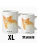 Mr. & Mrs. Panda Weiße Tasse Corgi Po ohne Spruch in Weiß
