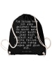 Mr. & Mrs. Panda Gym Bag Von Katzen habe ich... mit Spruch in Schwarz
