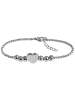 Adeliás Damen Armband – Herz aus Edelstahl 17 cm in silber