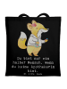 Mr. & Mrs. Panda Canvas Tasche Apothekerin Herz mit Spruch in Schwarz