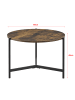 en.casa Couchtisch Køge in Braun (H)42cm (D)60cm