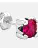 Diamant L'éternel Ohrringe aus 375 Weißgold mit Rubin