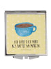 Mr. & Mrs. Panda Handspiegel Kaffee Tasse mit Spruch in Gelb Pastell