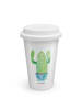Mr. & Mrs. Panda Thermobecher To Go Kaktus Happy ohne Spruch in Weiß