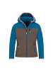 Trollkids Fleece-Jacke mit Kapuze "Stavanger" in Mokkabraun/Atlantisblau/Orange