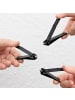 Intirilife Nagelknipser Set 3 Stück für Finger und Fußnägel Edelstahl in Schwarz