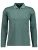 Ragman Fineliner-Poloshirt mit Reissverschluss, Langarm in Grün