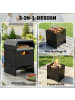 Outsunny Pizzaofen,40L x 37,5B x 53,5H cm,Schwarz
