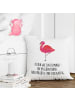 Mr. & Mrs. Panda Sofa Kissen Flamingo Classic mit Spruch in Weiß