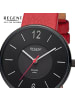 Regent Solaruhr-Analog rot mittel (ca. 33mm) Regent Lederarmband