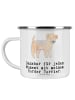 Mr. & Mrs. Panda Kaffeebecher Border Terrier Moment mit Spruch in Weiß