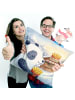 Mr. & Mrs. Panda Kissen Panda Winter Pommes Design ohne Spruch in Weiß