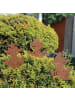 UNUS 3er Set Gartenstecker Rost Frösche in Braun