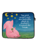Mr. & Mrs. Panda Laptop Cover Schwein Glück Design mit Spruch in Weiß