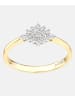 Diamant L'éternel Cluster-Ring aus 375 Gelbgold mit Diamant