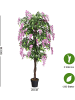 COSTWAY Kunstbaum mit Blüten in Rosa
