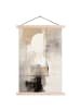 MuchoWow Poster mit Leiste Abstrakte Kunst weiß schwarz