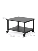 relaxdays Druckertisch in Schwarz - (B)50 x (H)32 x (T)50 cm