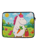 Mr. & Mrs. Panda Laptop Tasche Einhorn Vegan Design ohne Spruch in Weiß