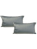 JACK 2er Set Teddy Flausch Kissenhülle Kissenbezug in Grau