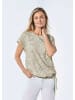 GOLDNER Shirt Shirt mit U-Boot-Ausschnitt in beige / gemustert