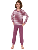 NORMANN Frottee Pyjama Schlafanzug langarm Bündchen - 50664 in beere