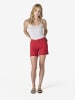 KOROSHI Einfache schmale Baumwollshorts in rot