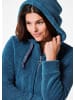 GOLDNER Flauschjacke Flausch-Freizeitjacke in Blousonform in petrol