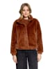 BETTY & CO Kunstfell-Jacke mit Taschen in braun