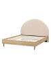 Beliani Doppelbett MILLAY in Beige/Schwarz/Braun - (W) 156 x (H) 130 x (L) 211 cm