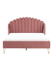 Beliani Doppelbett AMBILLOU in Rosa - (W) 157 x (H) 126 x (L) 214 cm