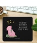 Mr. & Mrs. Panda Mousepad Schwein Glück mit Spruch in Schwarz