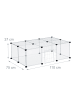 relaxdays Freilaufgehege in Transparent/ Weiß - (B)110 x (H)37 x (T)75 cm
