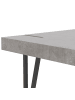 Beliani Esszimmertisch ADENA in Grau/Schwarz - (W) 90 x (H) 75 x (L) 150 cm