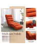 ABRIHOME Entspannungsliege in Orange mit Vibration und Seitentaschen für Wohnzimmer