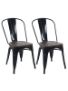 MCW 2er-Set Stuhl A73 im Industriedesign, Schwarz