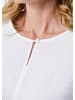 GOLDNER Blusenshirt Viskosebluse mit 3/4-Ärmeln, Rundhals in weiß