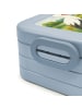 Mr. & Mrs. Panda Lunchbox Storch Design mit Spruch in Blau Pastell