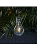 MARELIDA 5er Set LED Solar Glühbirne XL Lichtsensor H: 18cm in transparent