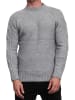 Rusty Neal Grobstrick Einfarbiger Stehkragen-Pullover in Grau