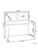 Beliani Schreibtisch VINCE in Schwarz/Braun - (W) 118 x (H) 121 x (L) 60 cm