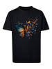 F4NT4STIC T-Shirt Schmetterling Frühling Tee Unisex in schwarz